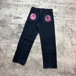 Authentic Bape 2000’s Exclusive Ape Head Jeans 30